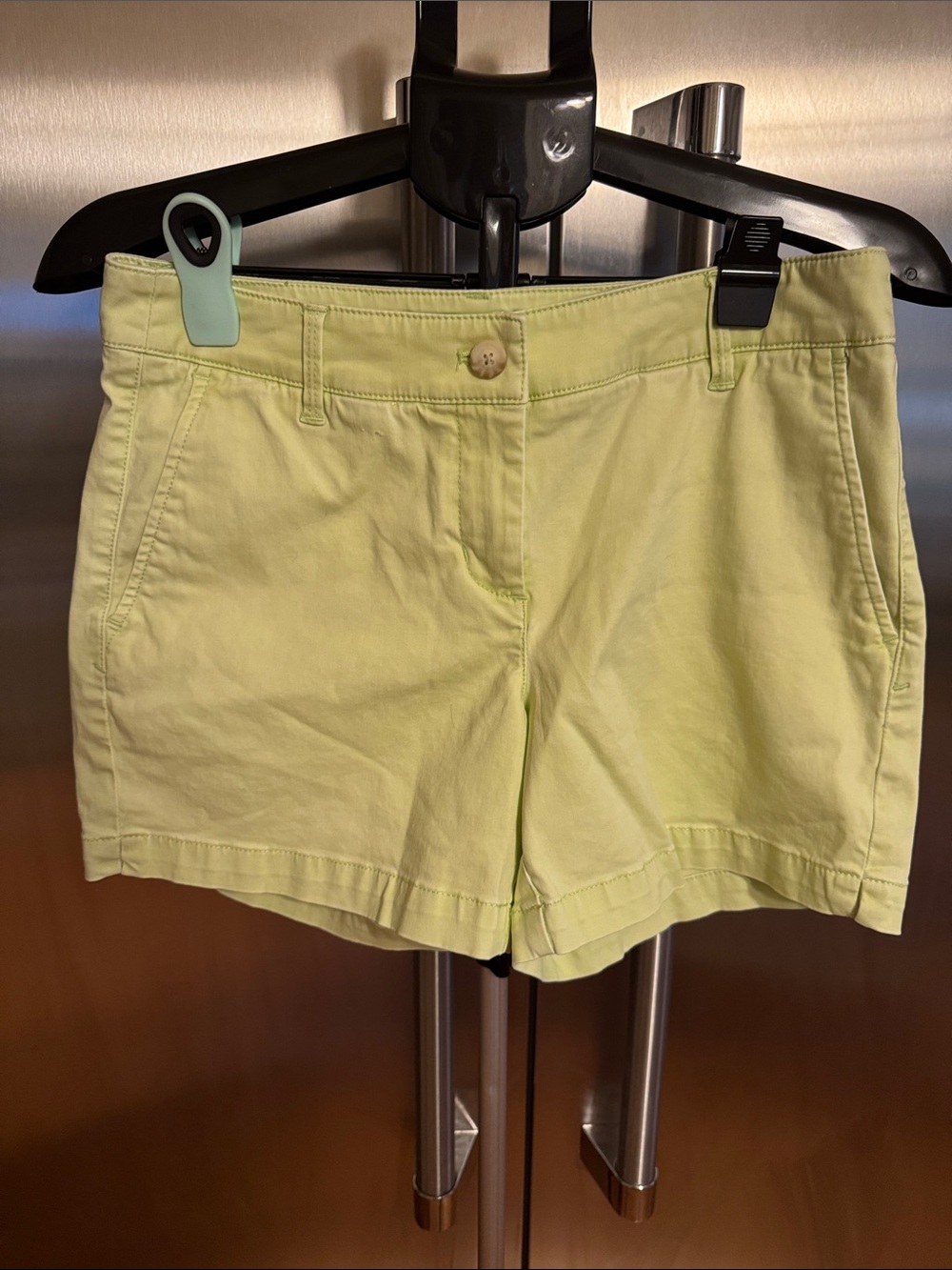 Tommy Bahama Light Lime Green High Waist Cotton Shorts